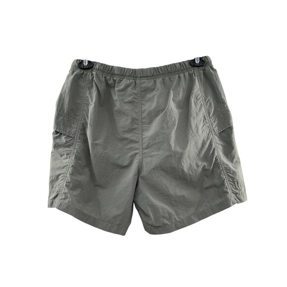 Vintage Columbia Nylon Belted Shorts Womens L Green Hiking Cargo Pockets - Picture 2 of 14